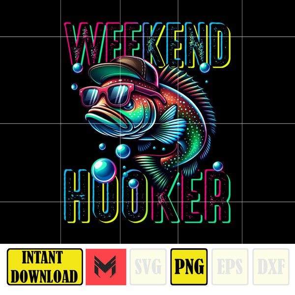 Weekend Hooker Png, Colorful Fish Png, Funny Sarcastic Summer Png, Father's Day Png, Fishing Dad Png, Reel Cool Dad, Instant Download (5).jpg