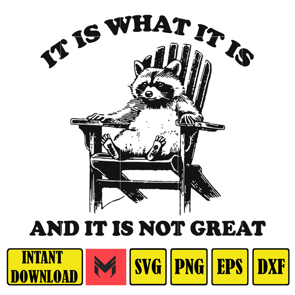 It Is What It Is And It Is Not Great Svg, Funny Raccoon Svg, Trash Panda Svg, Opossum Svg.jpg