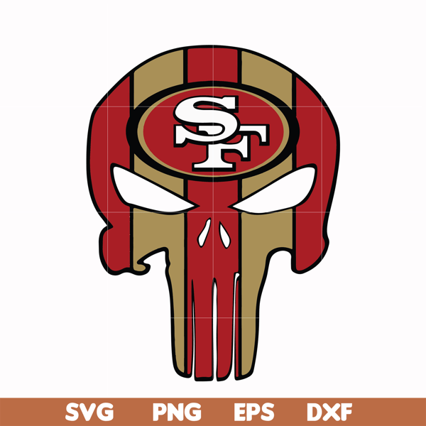 NFL0710202032L-San francisco 49ers skull svg, 49ers skull svg, Nfl svg, png, dxf, eps digital file NFL0710202032L.jpg