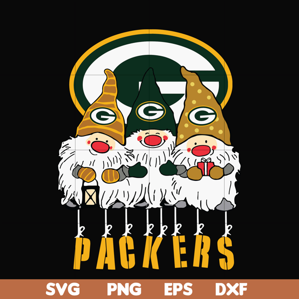 NNFL0307001-Gnomes Green Bay Packers svg, Gnomes svg, Packers svg, png, dxf, eps digital file NNFL0307001.jpg