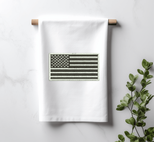 Black and White US Flag towel image.png