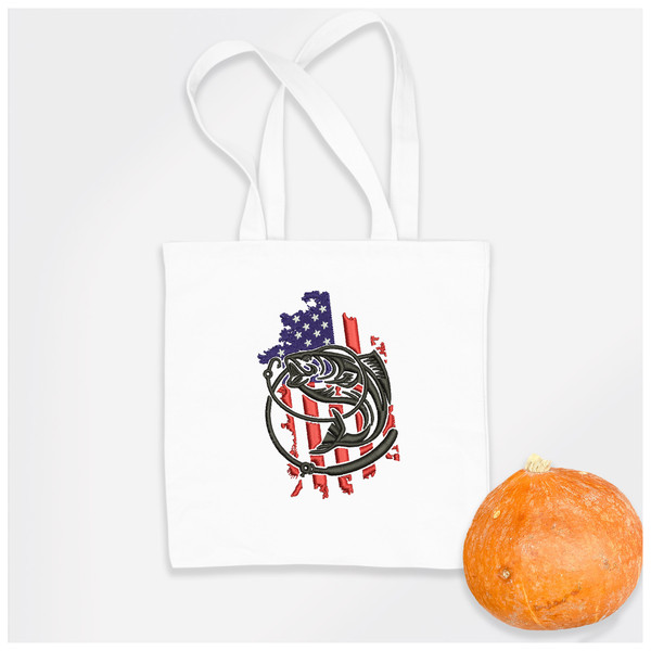 US flag anchor fish Bag image.png