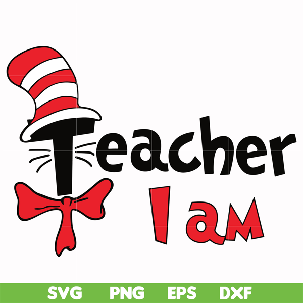 DR00043-I am teacher svg, png, dxf, eps file DR00043.jpg