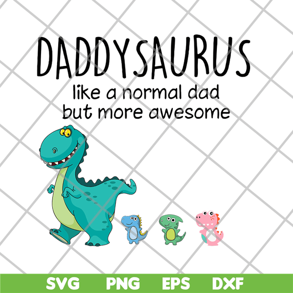 FTD10062114-Daddysaurus and kids svg, png, dxf, eps digital file FTD10062114.jpg