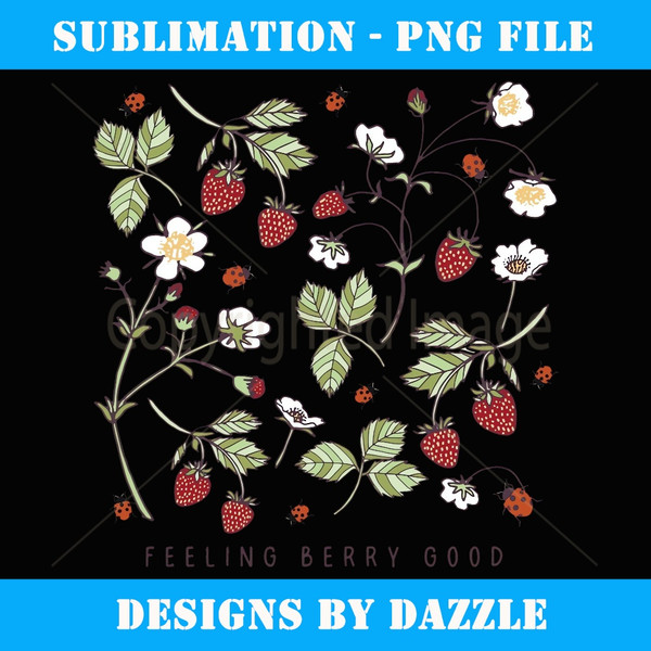 Boho Strawberry Feeling Berry Good Festival Fruit Lover Gift - Premium PNG Sublimation File