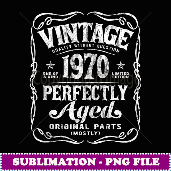 Vintage Born In 1970 Classic 54th Birthday - Exclusive Sublimation Digital File