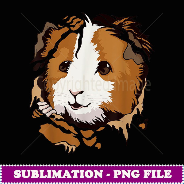 Guinea Pig Torn Clothes Ripped Ragged Cavy Outfit Guinea Pig - Exclusive Sublimation Digital File