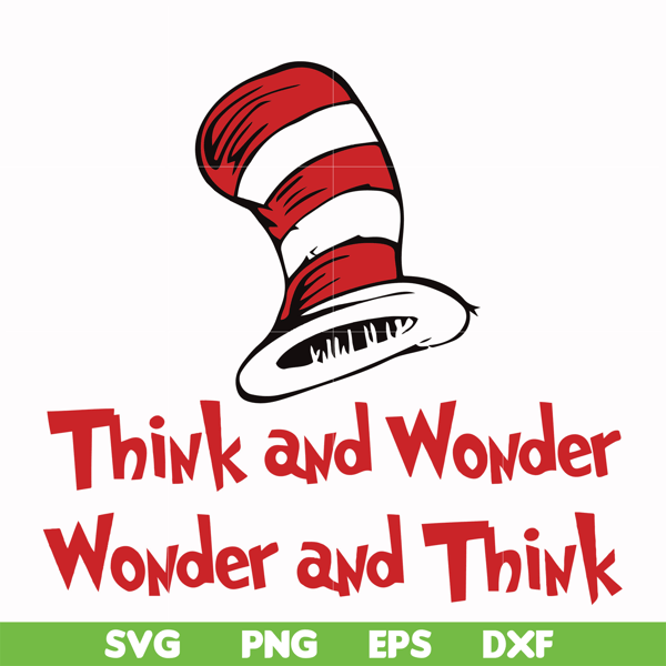 DR000136-Think and wonder wonder and think svg, png, dxf, eps file DR000136.jpg