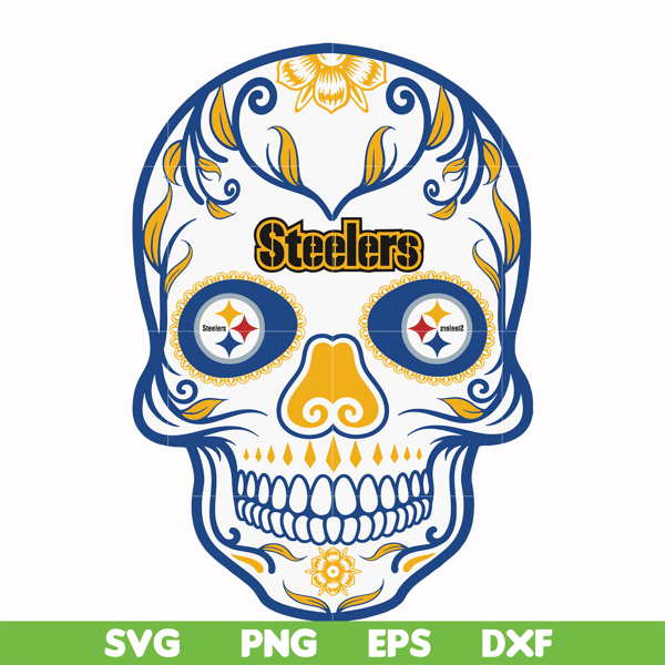 NFL1310202017T-Pittsburgh Steelers skull svg, Pittsburgh Steelers svg, Skull svg, Sport svg, Nfl svg, png, dxf, eps digital file NFL1310202017T.jpg