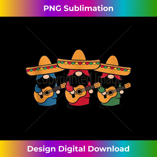 Gnome Cinco De Mayo Cute Sombrero Mexican Tank Top - Retro PNG Sublimation Digital Download