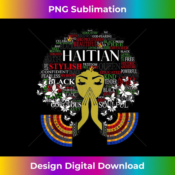 Classy Womens African Head Wrap Black Pride - Haitian Haiti - Unique Sublimation PNG Download