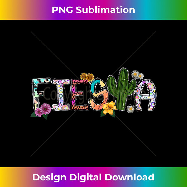 Let's Fiesta Cinco De Mayo Fiesta Cactus Sombrero Mexican Tank Top - Elegant Sublimation PNG Download