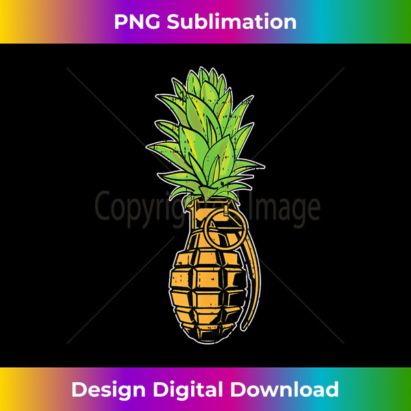 Pineapple Grenade Hawaiian Military Cool Fruit Lover Gifts Tank Top - Unique Sublimation PNG Download