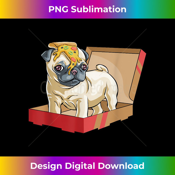 Pug Dog Puppy Funny Slice Lover Cute Pizza Box 1 - Signature Sublimation PNG File