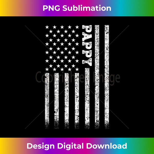 Mens Pappy American Flag Tank Top - Chic Sublimation Digital Download - Infuse Everyday with a Celebratory Spirit