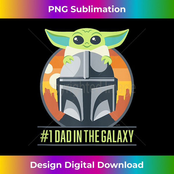 Star Wars The Mandalorian and Grogu #1 Dad in the Galaxy Tank Top 2 - Exclusive Sublimation Digital File