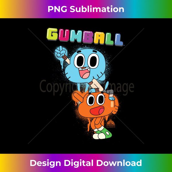 The Amazing World of Gumball Gumball Spray Long Sleeve - Premium PNG Sublimation File