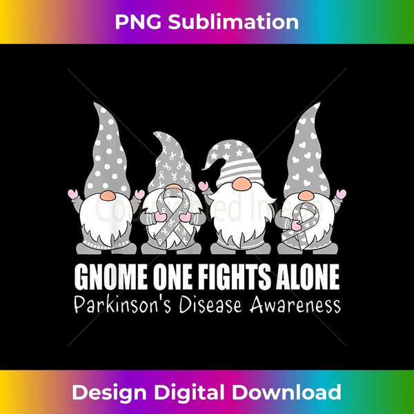 Gnome One Fights Alone Parkinson's Disease Awareness Support - High-Quality PNG Sublimation Download