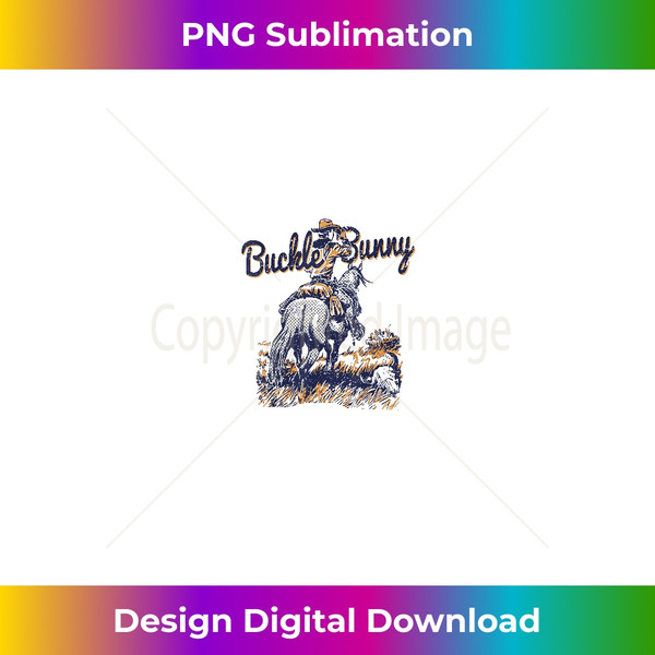 Cowboy Ranch Buckle Bunny Western Cowgirl - Retro PNG Sublimation Digital Download