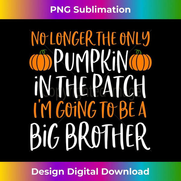 Big Brother Fall Pregnancy Announcement Halloween - Exclusive PNG Sublimation Download