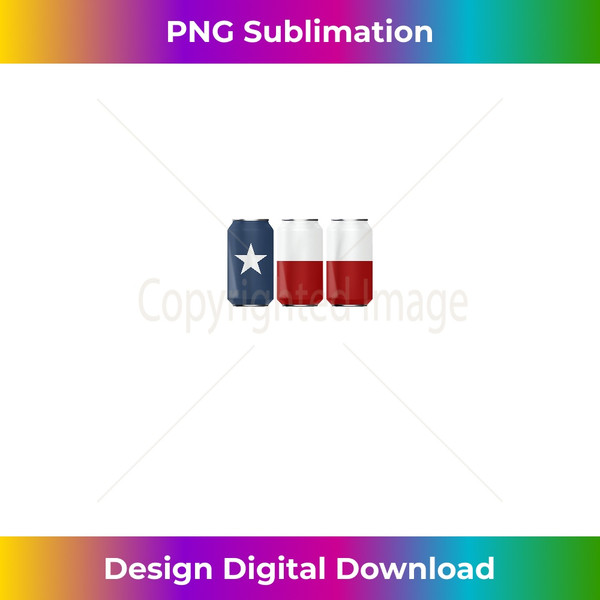 Patriotic Beer Cans USA American Texas Flag Shirt - PNG Sublimation Digital Download