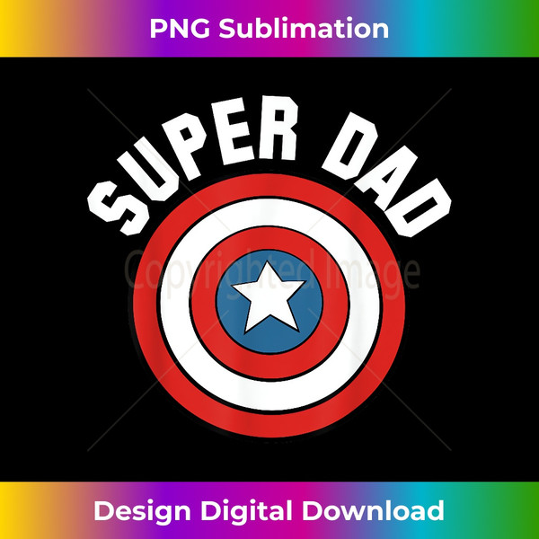 Marvel Father's Day Super Dad Captain America Shield 1 - Premium Sublimation Digital Download