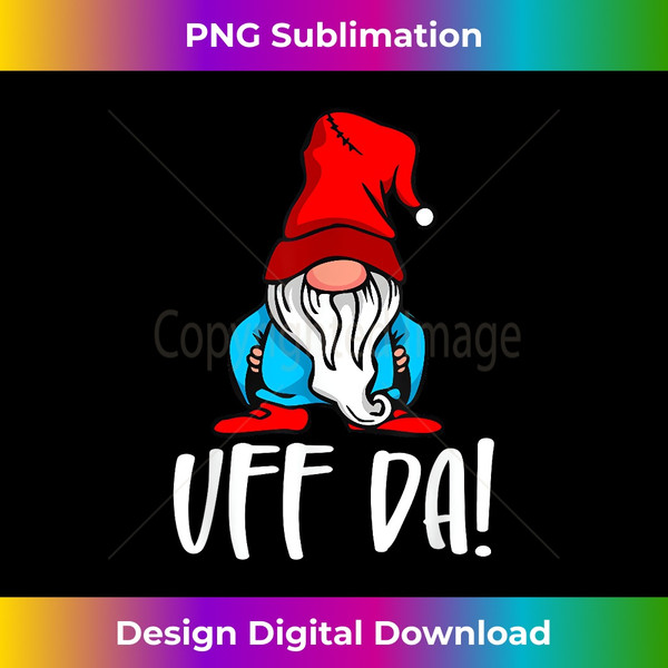 Uff Da Norwegian Quote Scandinavian Gnome Tomte Garden Fan - Signature Sublimation PNG File