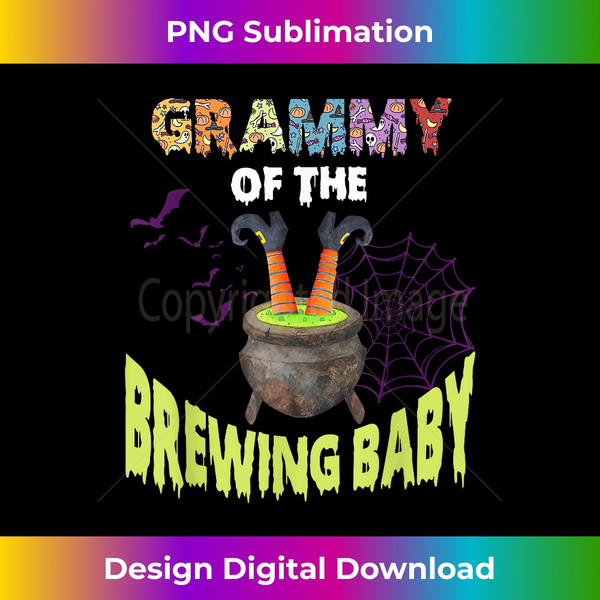 Grammy of Brewing Baby Halloween Theme Baby Shower Spooky - PNG Transparent Digital Download File for Sublimation