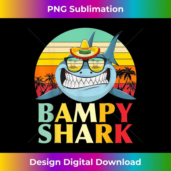 Bampy Shark Shirt - Gifts for Grandad from Grandchildren - Special Edition Sublimation PNG File