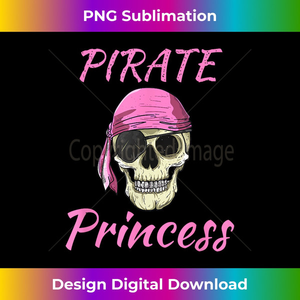 Pirate Princess Eye Patch Pink Head Scarf Graphic Print 1 - Instant Sublimation Digital Download