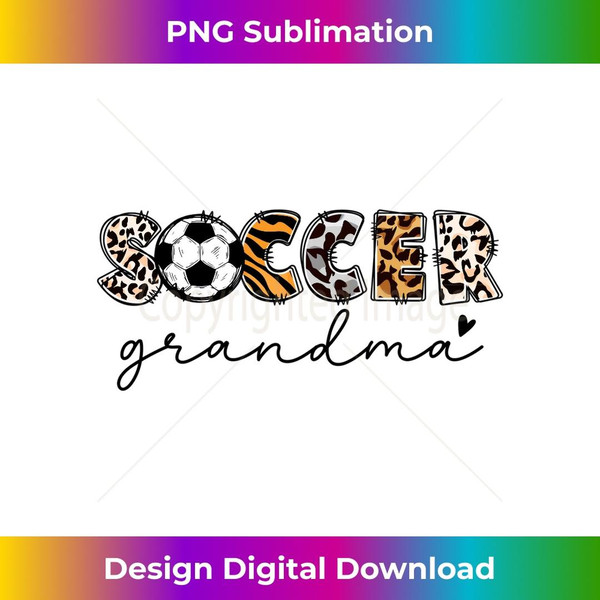 Soccer Grandma Cute Leopard Print Sports Mother's Day 2024  1 - PNG Transparent Digital Download File for Sublimation