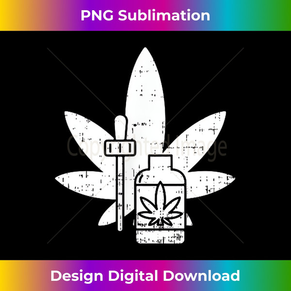 Pocket CBD Oil Bottle Funny Hemp Weed Leaf Cannabis Gift - Instant PNG Sublimation Download