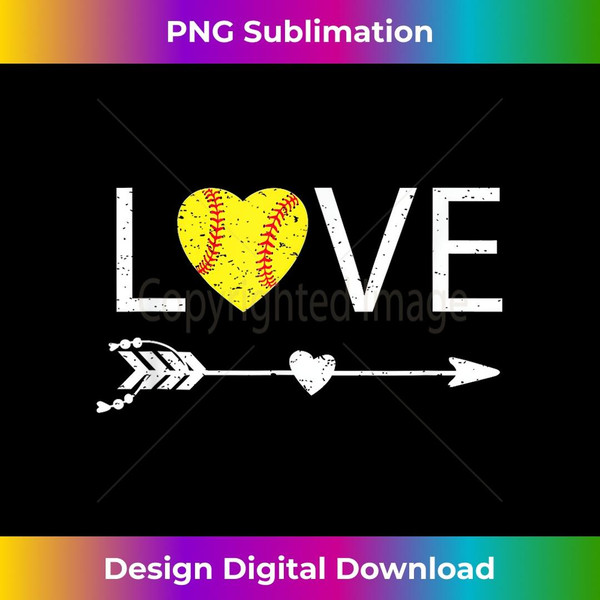 Softball Heart Love Softball Valentine's Day T  2 - Premium Sublimation Digital Download