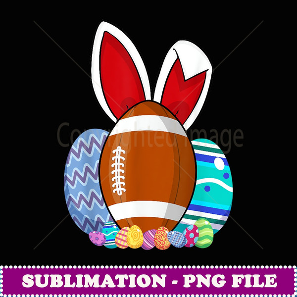 Cute Football Easter Egg Bunny For Kids Boys Toddler - High-Quality PNG Sublimation Download