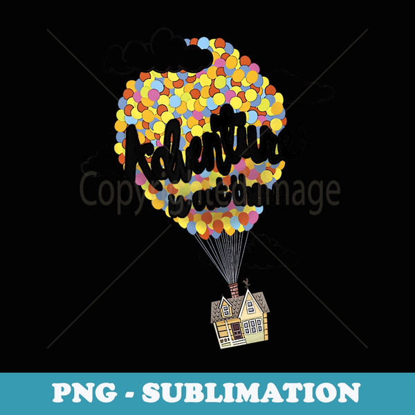 Disney Pixar Up Adventure House Balloon - Trendy Sublimation Digital Download