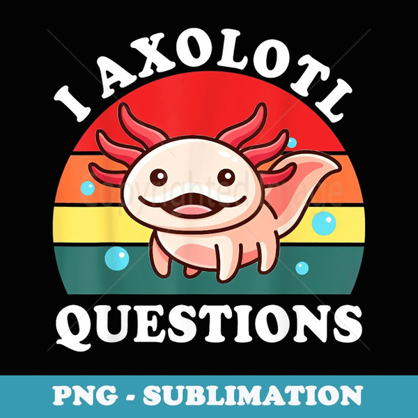 Axolotl in Pocket Kawaii Cute Anime Pet Axolotl Lover - Premium Sublimation Digital Download