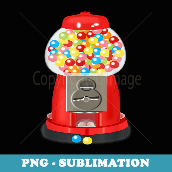 Gumball Machine Candy Vending Sweets Graphic - Trendy Sublimation Digital Download