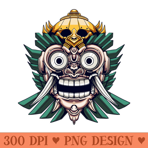mecha barong face robot illustration - High-Quality PNG Download - Convenience