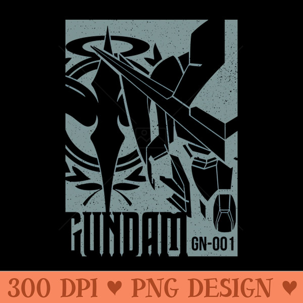 GN001 Gundam Exia - Sublimation PNG Designs - Professional Design