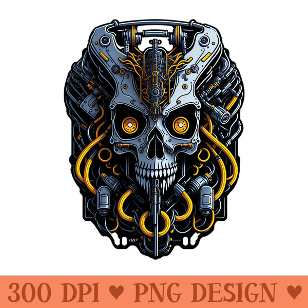 Mecha Skull S01 D33 - High Quality PNG - Professional Design