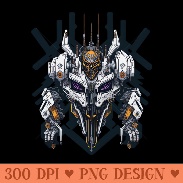 Mecha Skull S02 D44 - PNG Clipart - High Quality 300 DPI