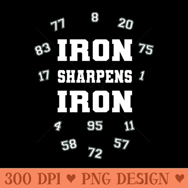 Iron sharpens Iron white lettering - PNG Downloadable Resources - High Quality 300 DPI