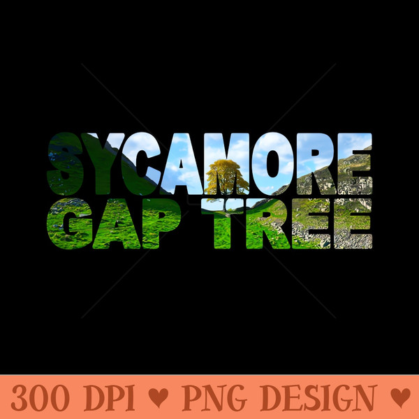 SYCAMORE GAP TREE - England Hadrian's Wall - PNG Illustrations - Customer Support