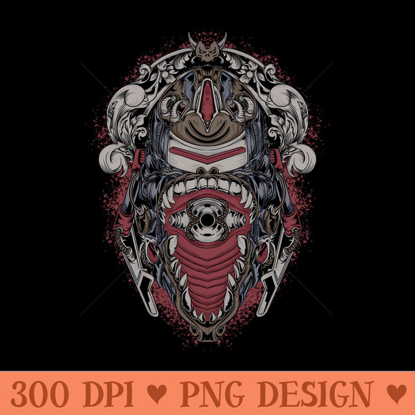 Vintage Mecha Gorilla - PNG Download Pack - High Quality 300 DPI