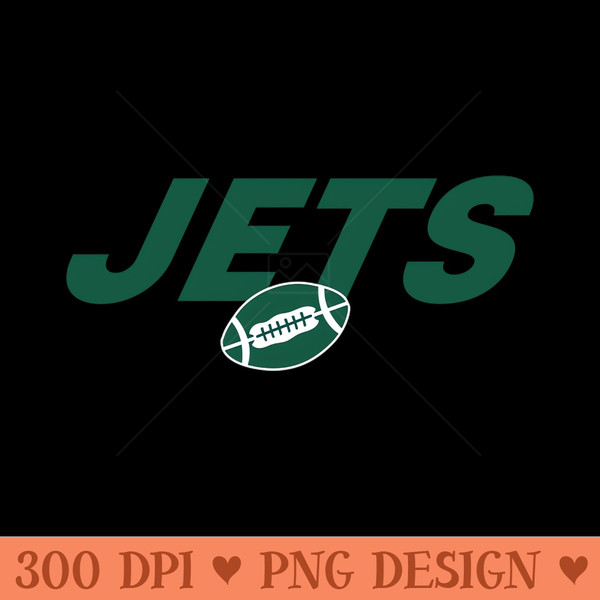 NY JETS football in green - Digital PNG Art - Professional Design