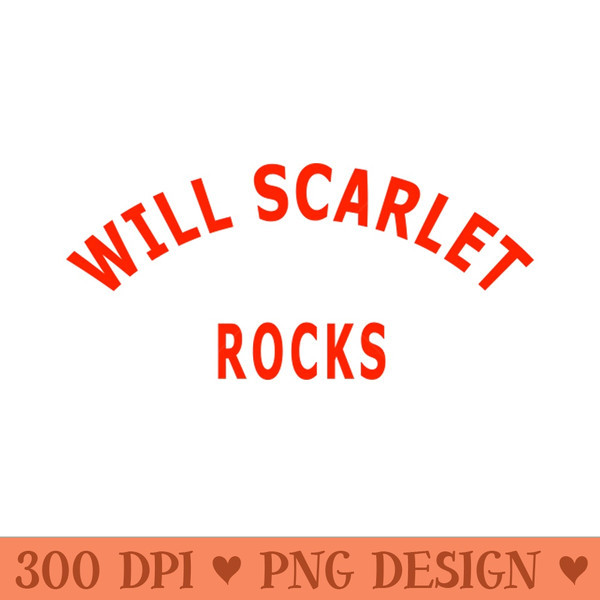 Will Scarlet Rocks - PNG Downloadable Art - Convenience