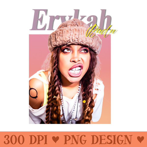 Erykah Badu  Now Breathe Like It - Digital PNG Art - Professional Design