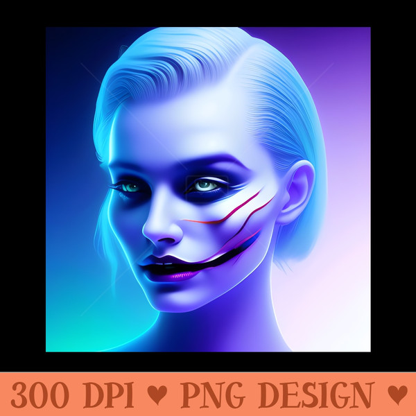 Sad Girl with Joker's Smile - PNG Download Store - Customer Support