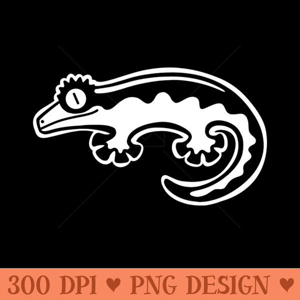 Crested gecko. Minimalist art for geckos and lizards lovers -  - Unique
