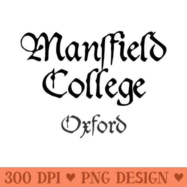 Oxford Mansfield College Medieval University - PNG Graphics - High Quality 300 DPI